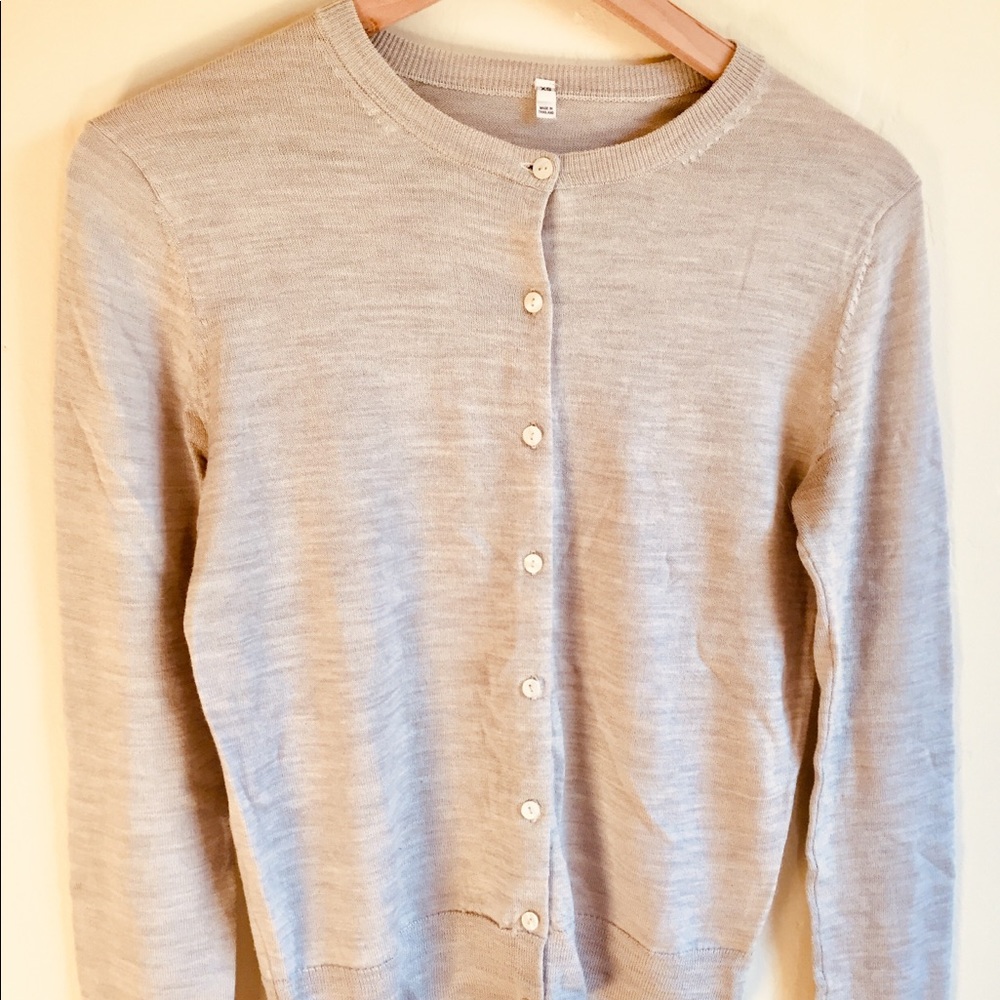 Muji 100% Silk/Wool Cardigan